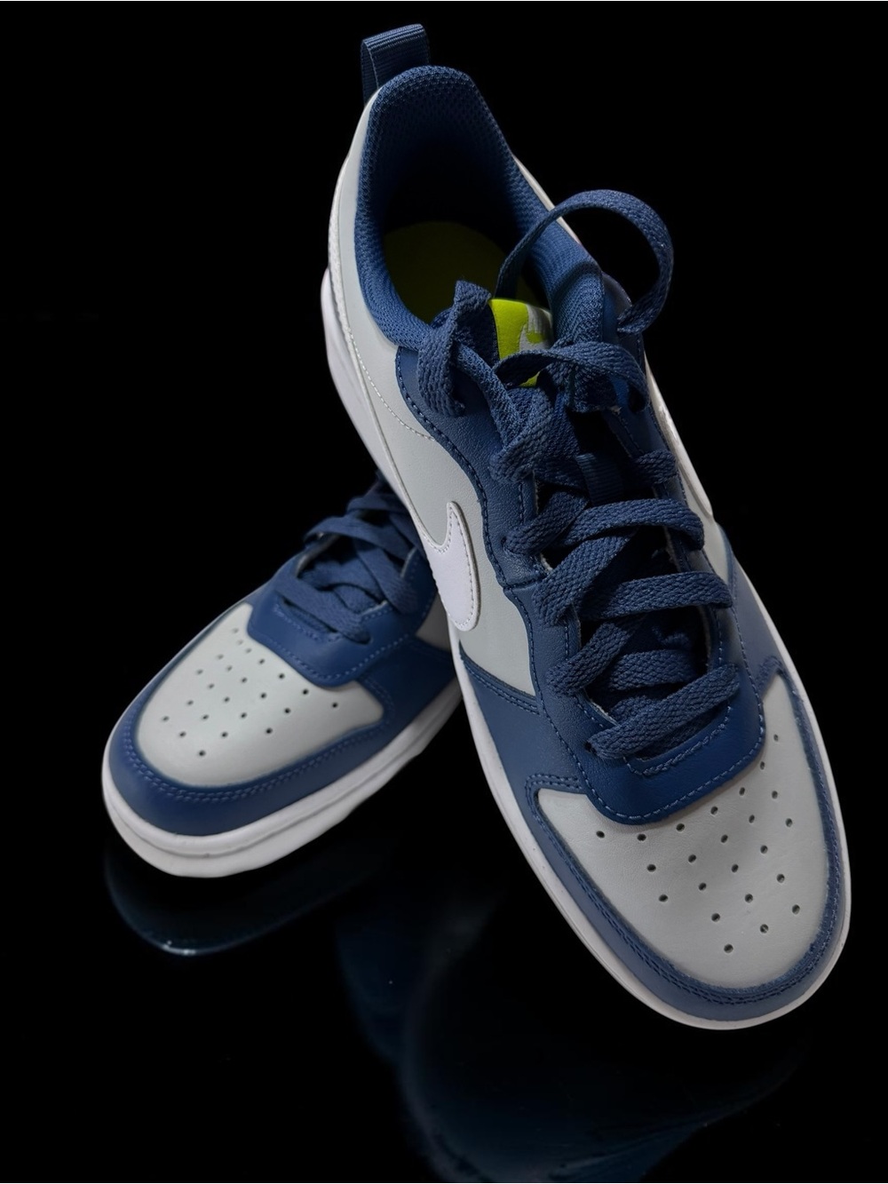 Nike Court Style Sneakers Womens 8 Youth 6.5Y Blue White Low Top Shoes